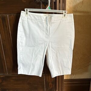 Chico's White Bermuda Shorts